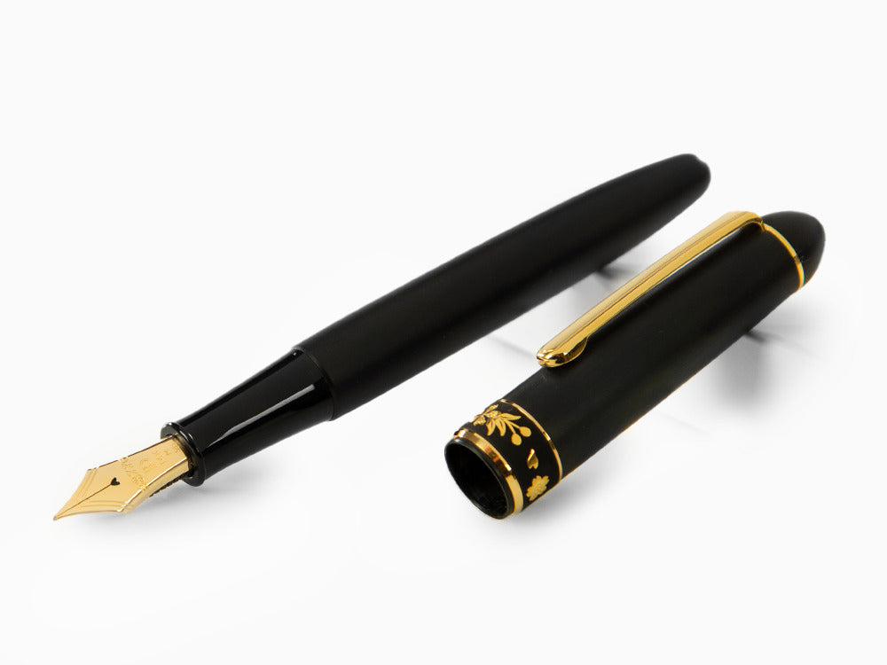 Platinum 3776 Pure Gold Zo-gan Fountain Pen, Resin, PTB-30000Z-96