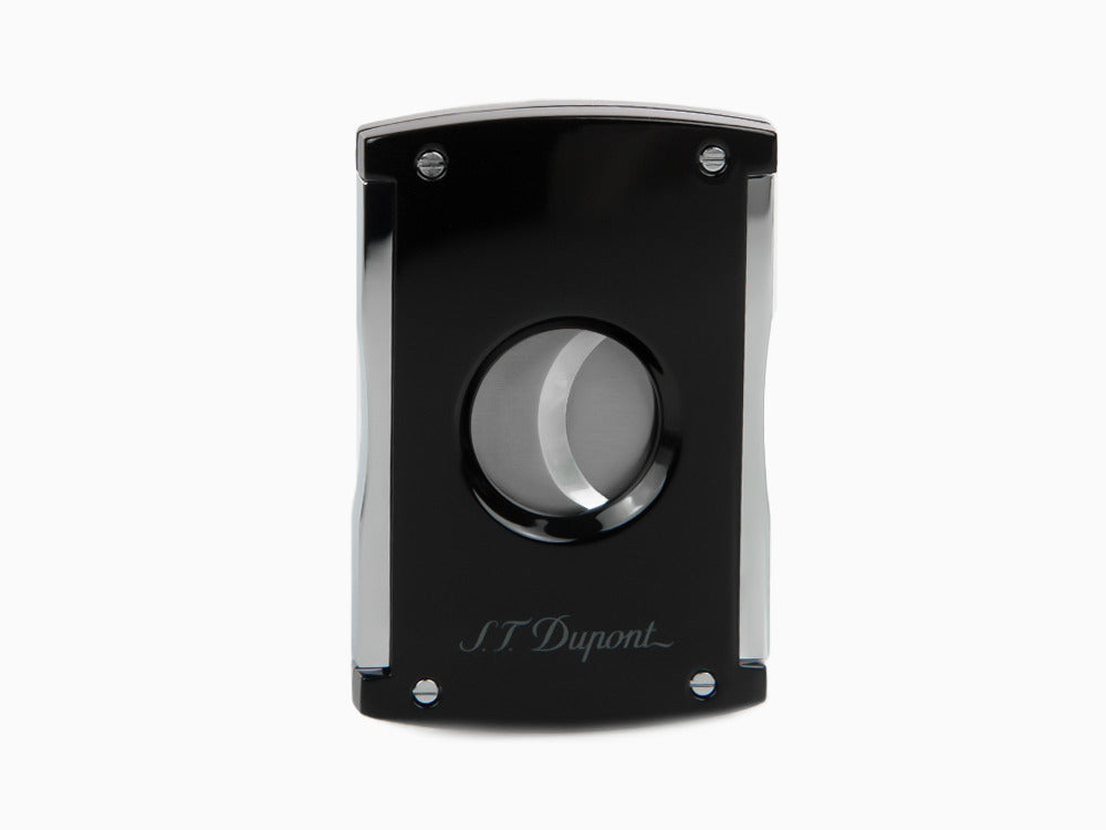 S.T. Dupont Maxijet Cigar Cutter, Chrome, Black, 003265