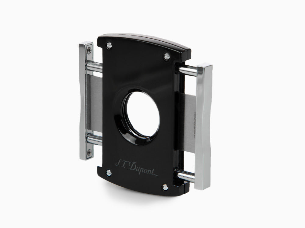 S.T. Dupont Maxijet Cigar Cutter, Chrome, Black, 003265