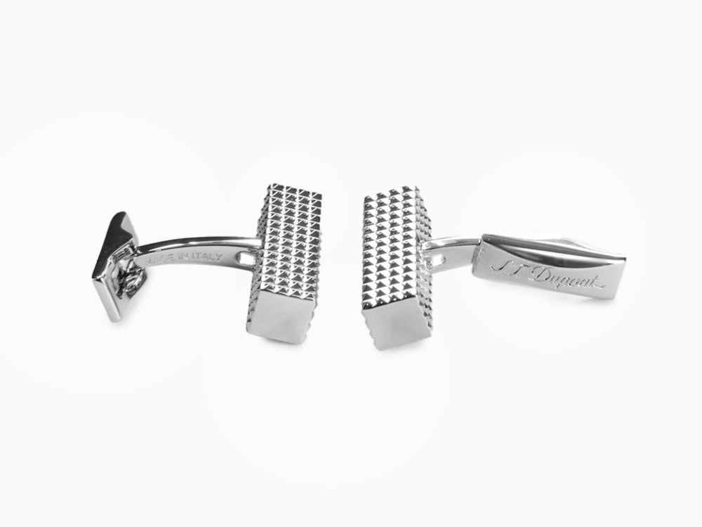 S.T. Dupont Diamond Head Cufflinks, Palladium, Polished, Silver, 005567