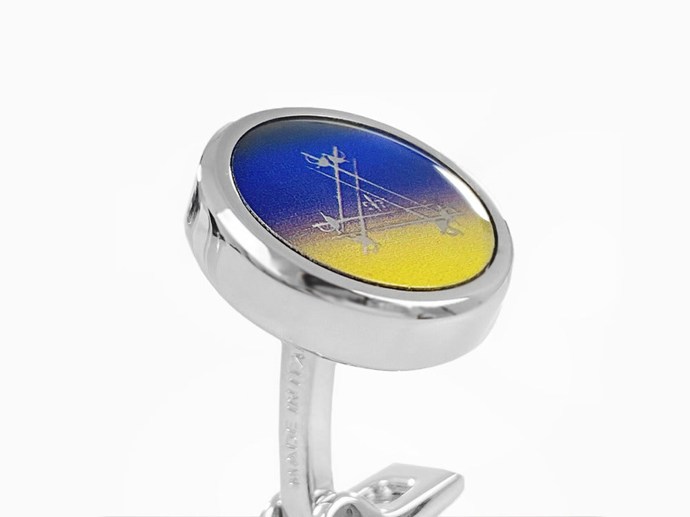 S.T. Dupont Montecristo La Nuit Cufflinks, Lacquer, Lacquer, Blue, 005715