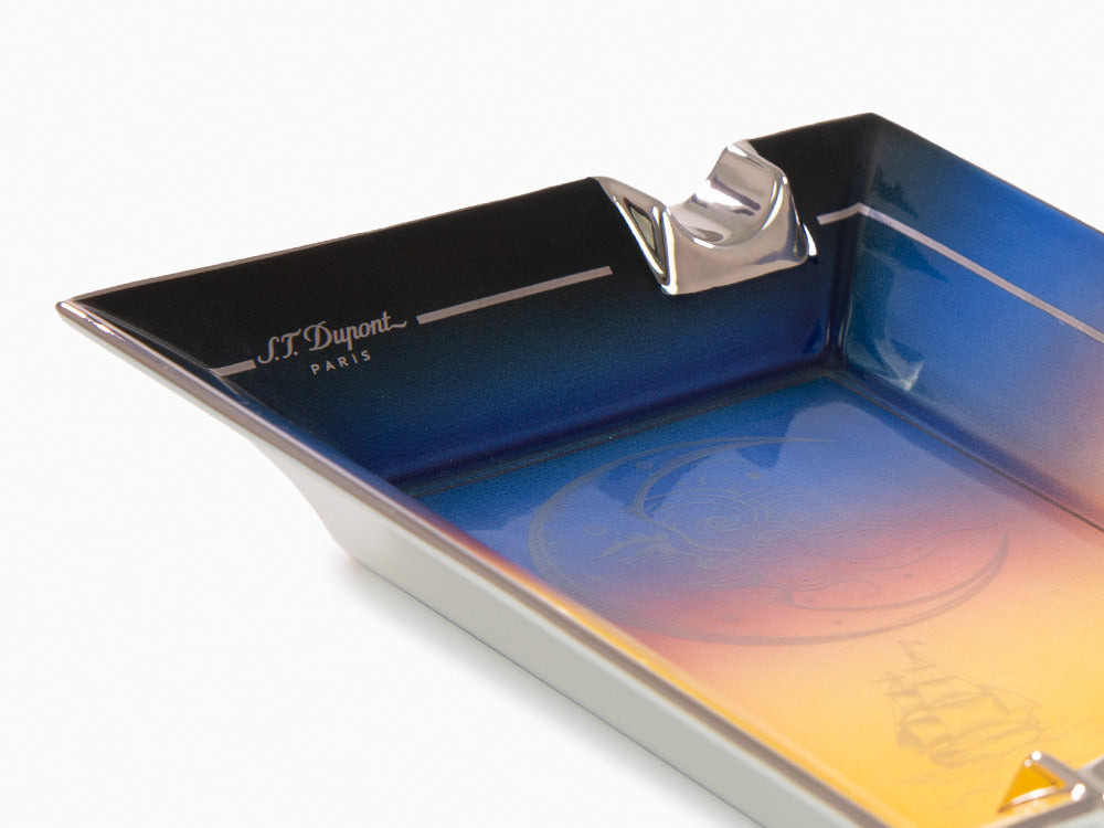 S.T. Dupont Montecristo La Nuit Ashtrays, Porcelain, Yellow, 006435