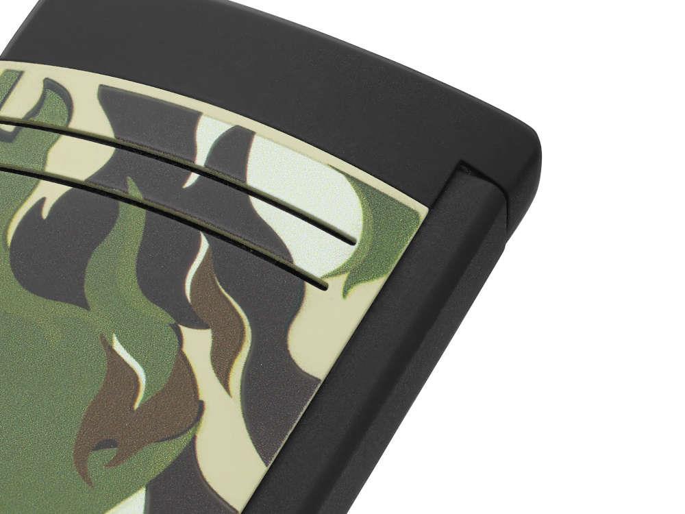 S.T. Dupont Camo Maxijet Lighter, Metal, PVD, Green, Limited Edition, 020150
