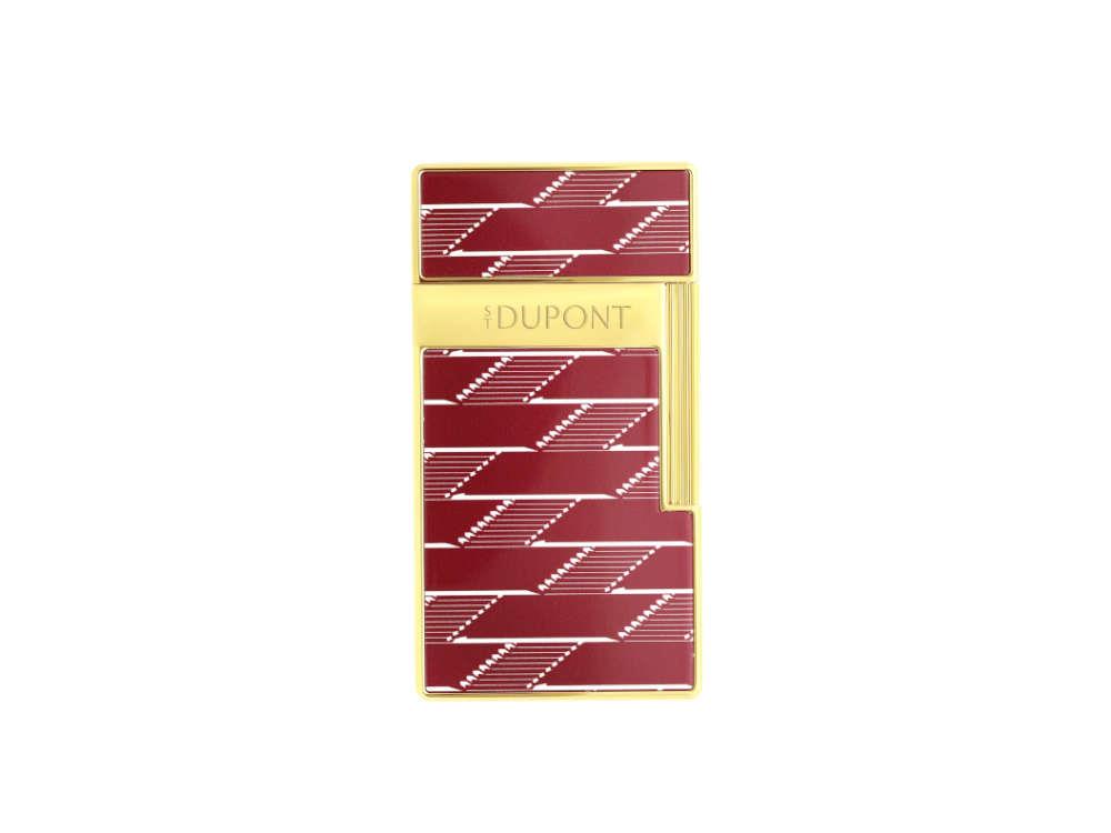 S.T. Dupont Biggy Monogram 1872 Lighter, Burgundy, Limited Edition, 025078B