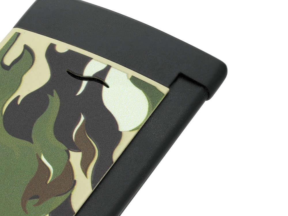 S.T. Dupont Slim 7 Camo Lighter, Metal, PVD, Green, Limited Edition, 027750G