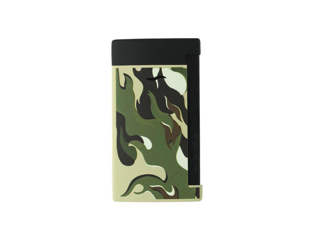 S.T. Dupont Slim 7 Camo Lighter, Metal, PVD, Green, Limited Edition, 027750G