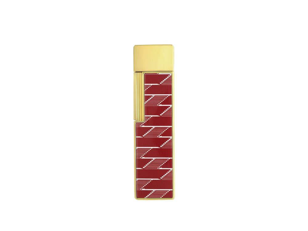 S.T. Dupont Twiggy Monogram 1872 Lighter, Burgundy, Limited Edition, 030078
