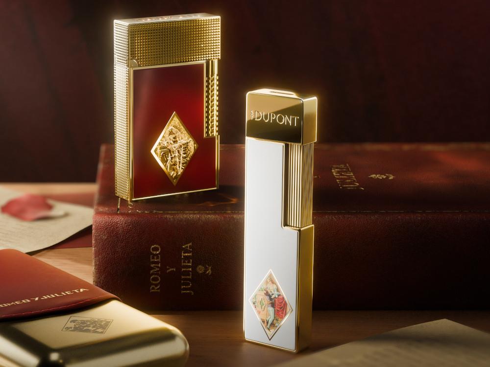 S.T. Dupont Twiggy Romeo y Julieta Lighter, Golden, White, 030150