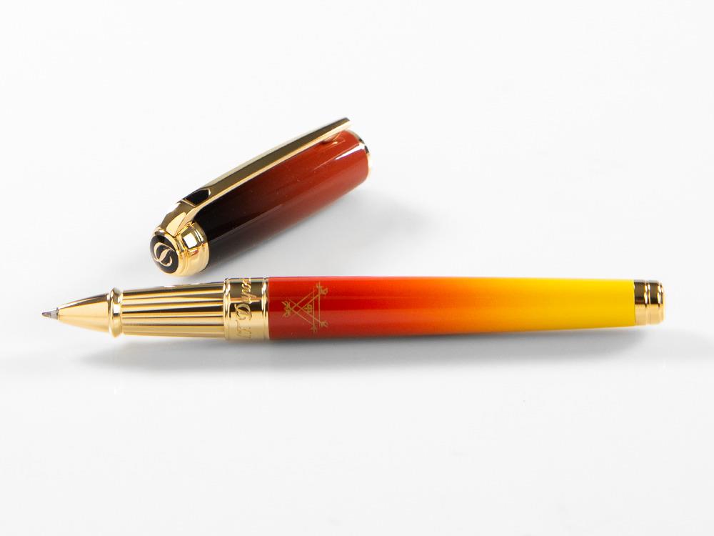 S.T. Dupont Line D Montecristo, Le Crépuscule, Rollerball, Orange, Gold, 412136L
