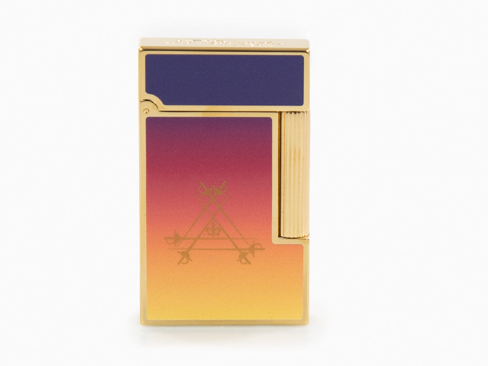 S.T. Dupont Ligne 2 Montecristo L'Aurore Lighter, Gold plated, Purple, C16034