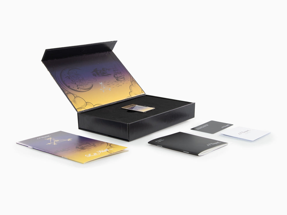 S.T. Dupont Ligne 2 Montecristo La Nuit Lighter, Palladium trim, C16035