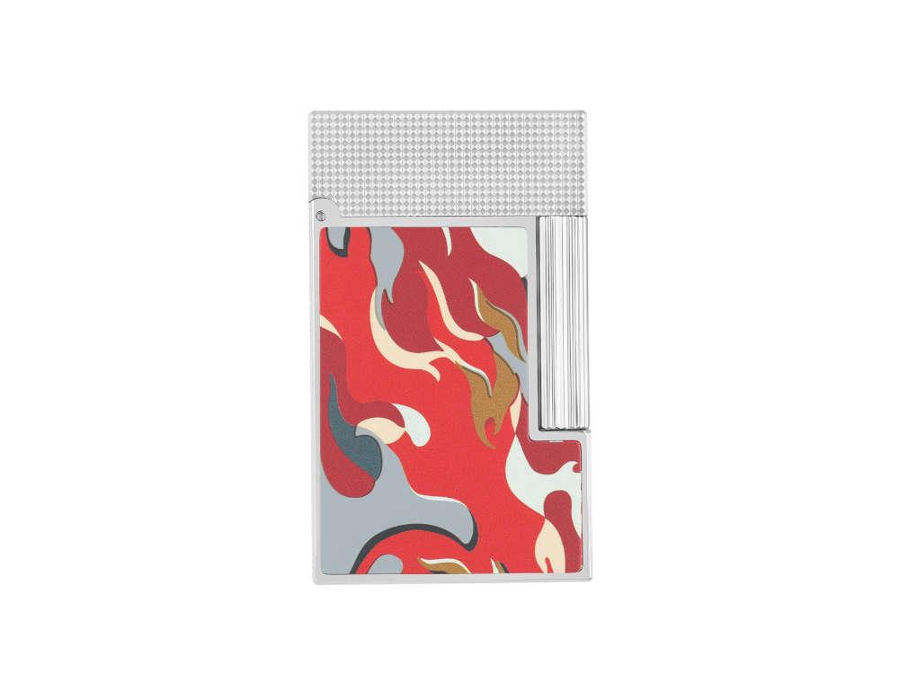 S.T. Dupont Ligne 2 Camo Lighter, Palladium trim, Red, Limited Edition, C16051