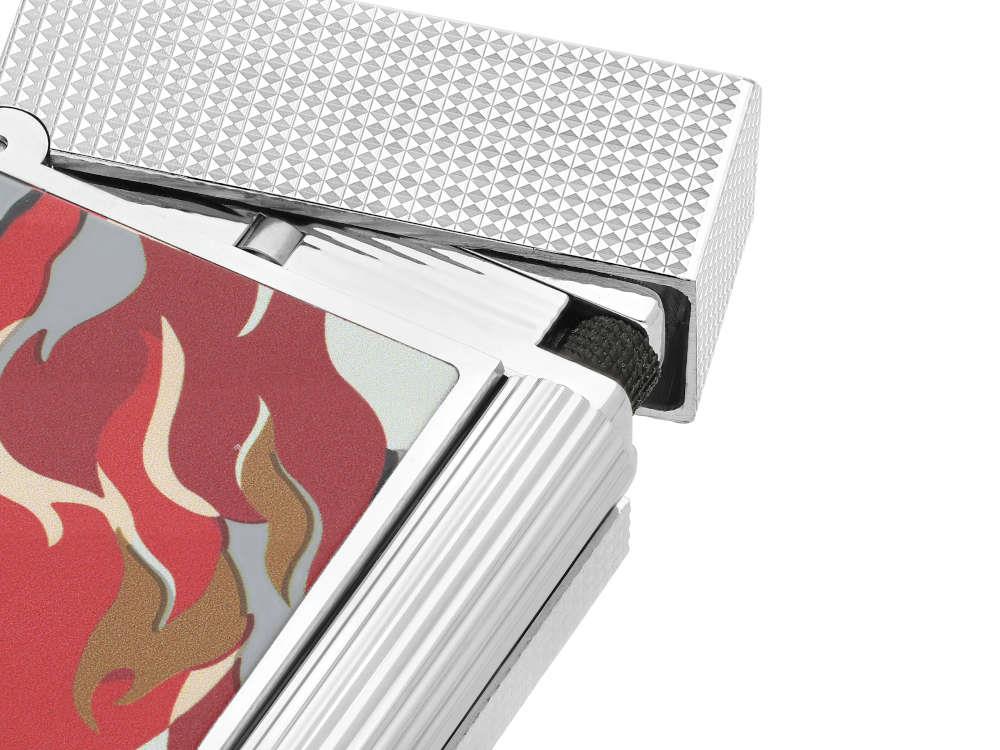 S.T. Dupont Ligne 2 Camo Lighter, Palladium trim, Red, Limited Edition, C16051