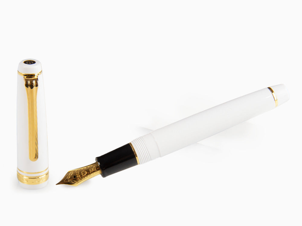 Sailor Professional Gear Slim Gold Fountain Pen, White, 11-1221-410
