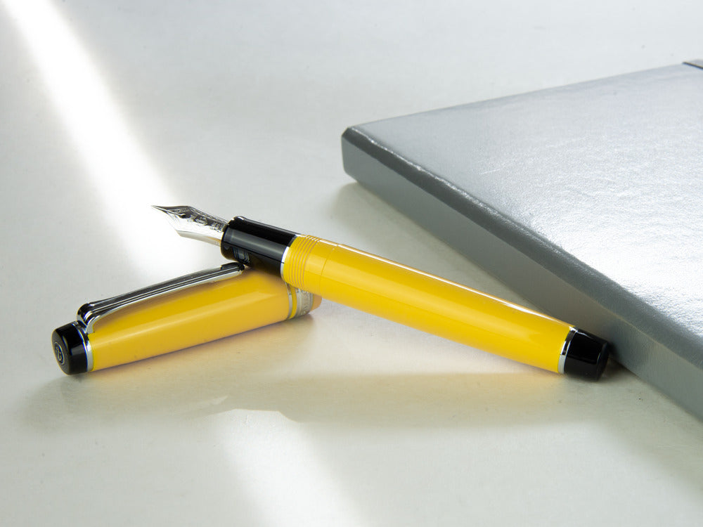 Sailor ProfessionalGear Color Fountain Pen, Yellow, Chrome, 11-9280-470