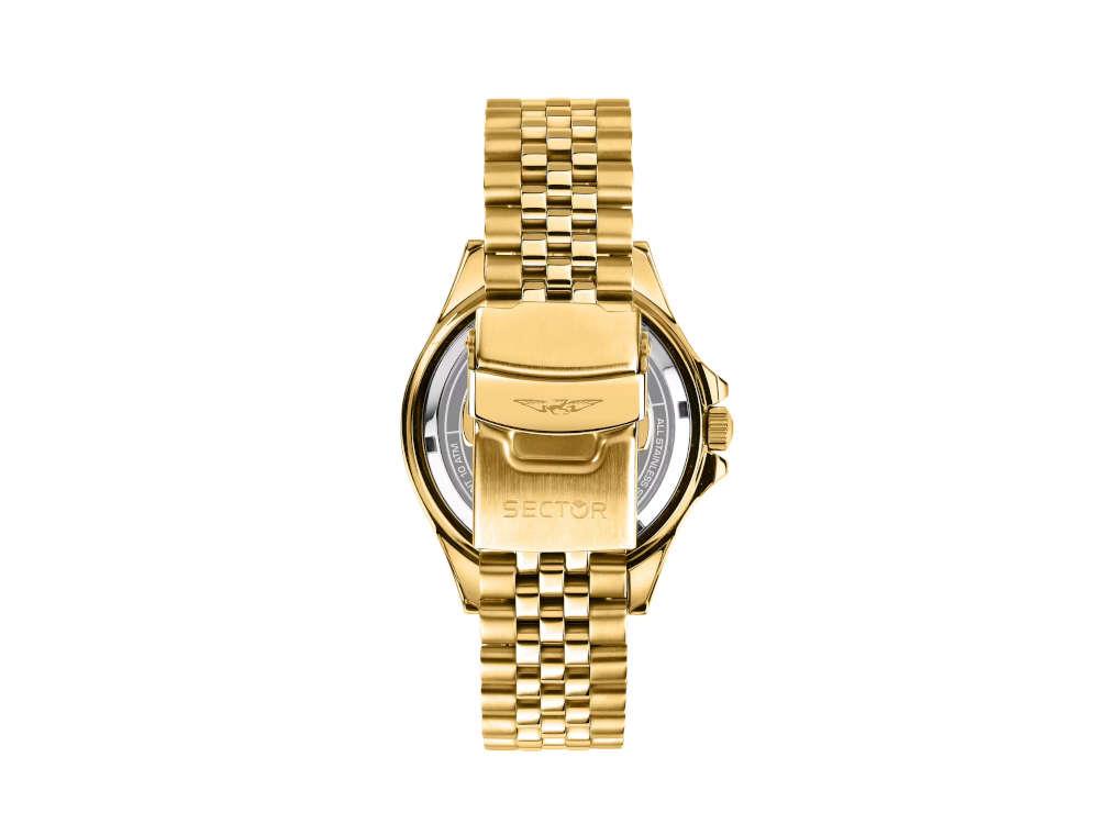 Sector No Limits 230 Quartz Watch, PVD Gold, Black, 43 mm, R3253161051