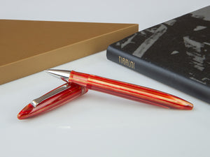 Tibaldi Bononia Seashell Mist Rollerball pen, Resin, Red, Palladium, BNN-72-RB