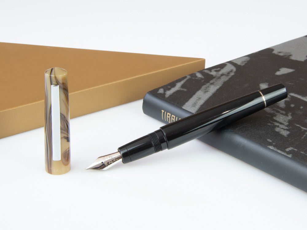 Tibaldi Infrangibile Taupe Grey Fountain Pen, Resin, Black, INFR-324-FP