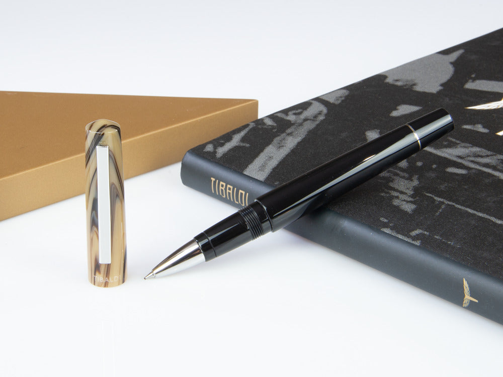 Tibaldi Infrangibile Taupe Grey Rollerball pen, Resin, Black, INFR-324-RB