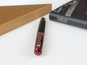 Tibaldi Infrangibile Mauve Red Fountain Pen, Resin, Black, INFR-326-FP