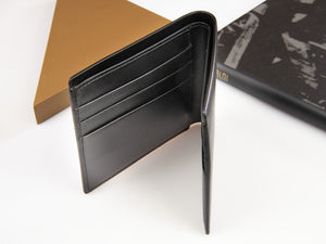 Tibaldi Leather Wallet, Black, Leather, Cotton, 6 Cards, LTM-OWALL