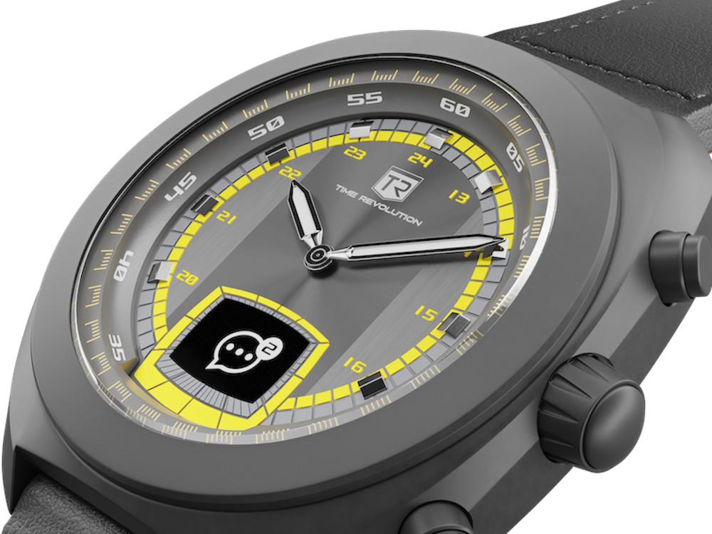 Time Revolution Hybrid 01 Thunder PVD Hybrid Watch, Black, 42 mm, TR01.4B