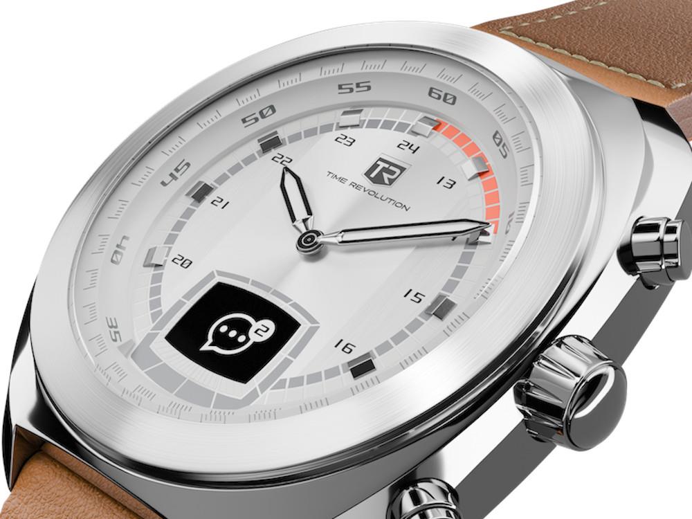 Time Revolution Hybrid 01 Glacier SS Hybrid Watch, Grey, 42 mm, TR01.4S-2