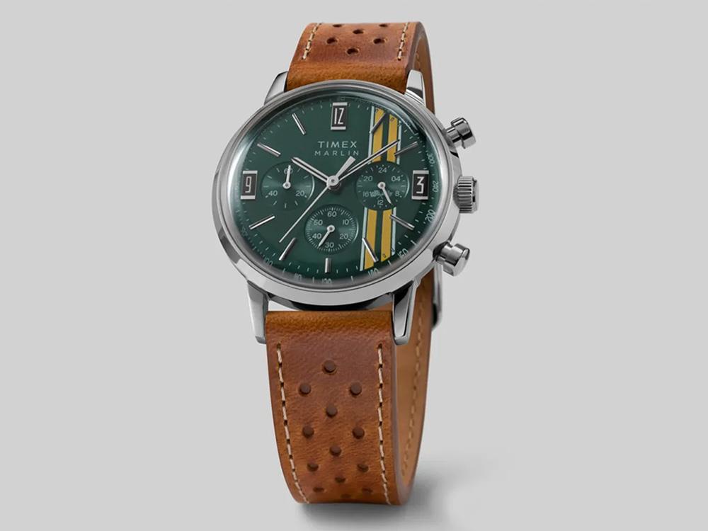 Timex Marlin Quartz Watch, Green, 40 mm, Chronograph, TW2W99100