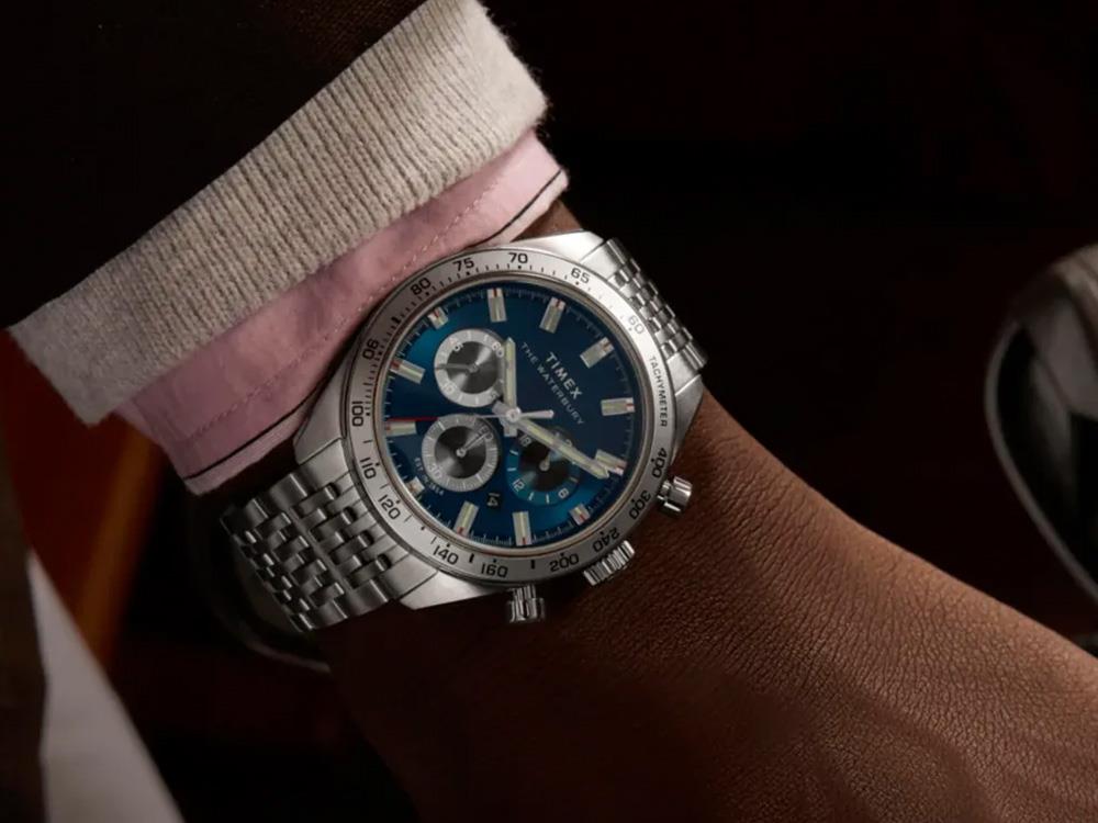 Timex Waterbury Traditional Quartz Watch, Blue, 41 mm, Chronograph, TW2Y18500