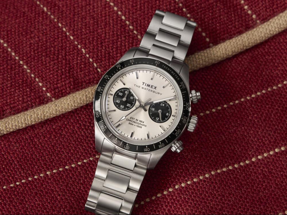 Timex The Waterbury Quartz Watch, Silver, 39 mm, Chronograph, TW2Y19200
