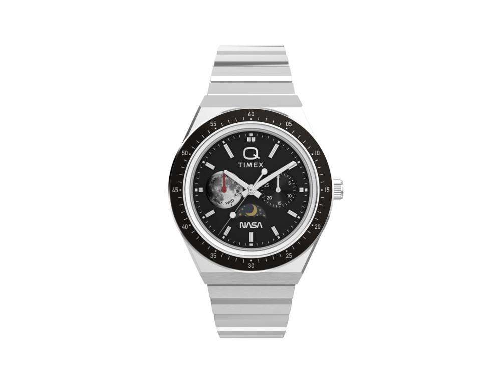 Timex Q Timex x NASA Quartz Watch, Black, 40 mm, TW2Y56700