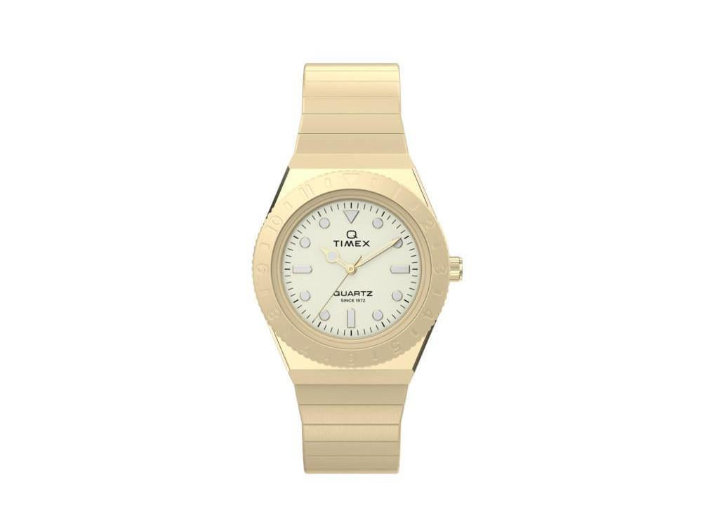 Timex Q Timex Quartz Watch, Golden, 30 mm, TW2Y57500