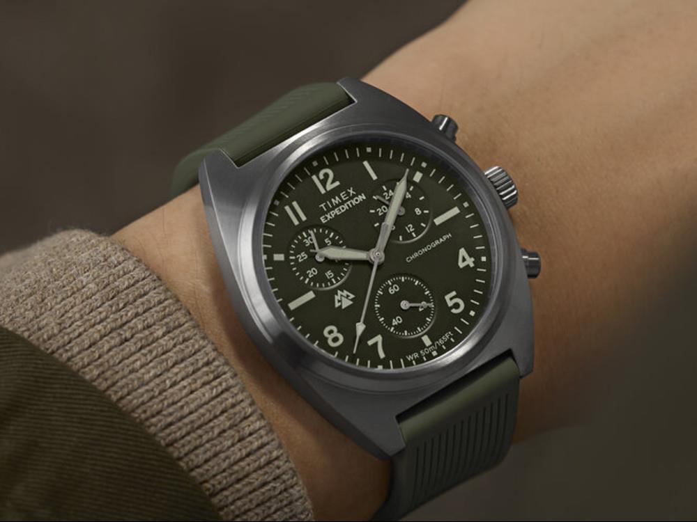 Timex Expedition Capstone Quartz Watch, Black, 41 mm, Chronograph, TW2Y61100