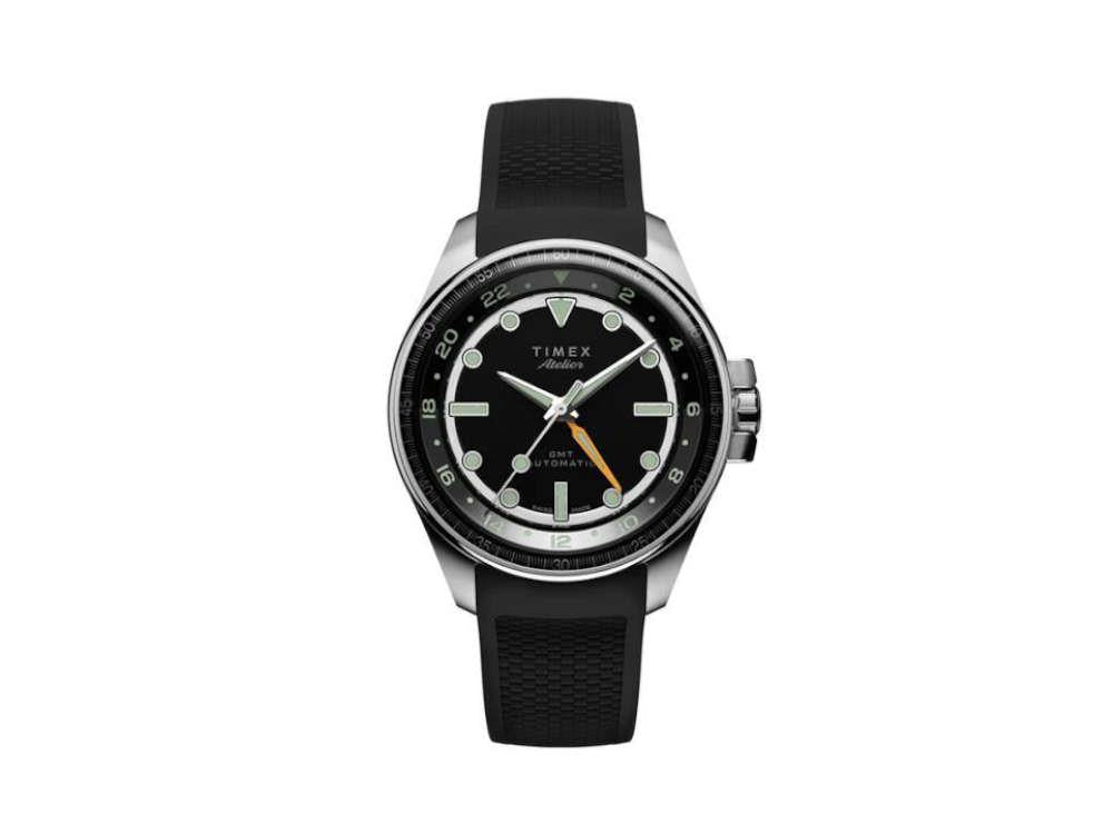 Timex Atelier GMT24 M1a Automatic Watch, Black, 40 mm, TW2Y72400