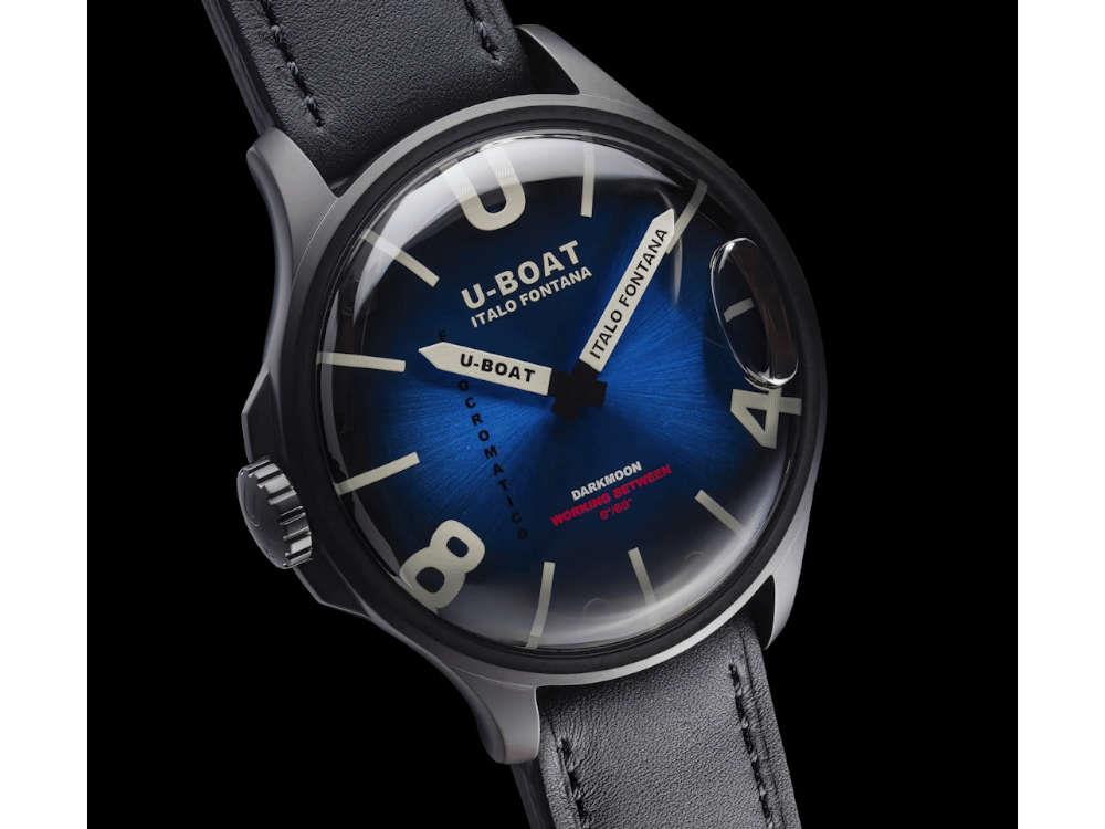 U-Boat Capsoil Darkmoon Kama PVD Quartz Watch, 46.5 mm, Blue, 3341