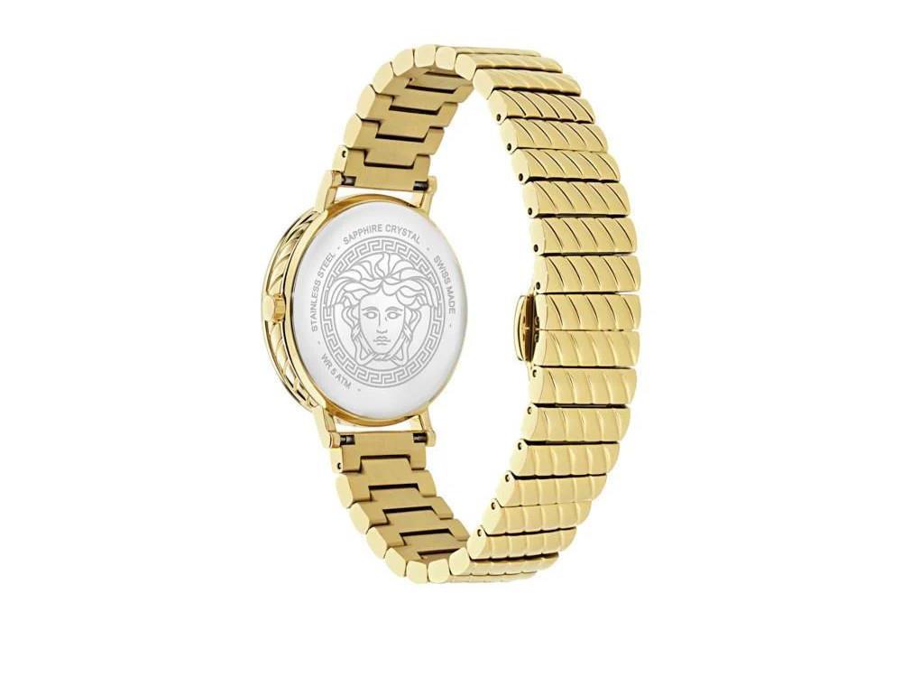 Versace Delphinus Quartz Watch, PVD Gold, Black, 35 mm, VE0O00425