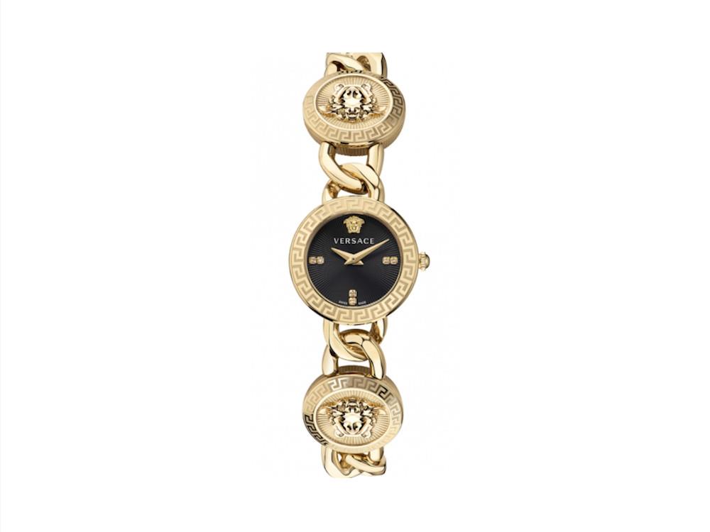Versace Greca Stud IconQuartz Watch, Recycled Steel, 28 mm, VE0Q00525