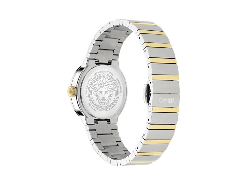 Versace Greca Logo Pearl Quartz Watch, White, 33 mm, VE0S00325