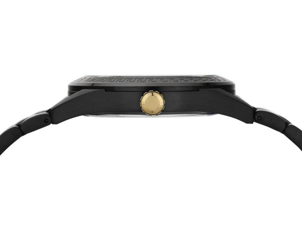 Versace V-Code Quartz Watch, Black, 42 mm, VE6A00925