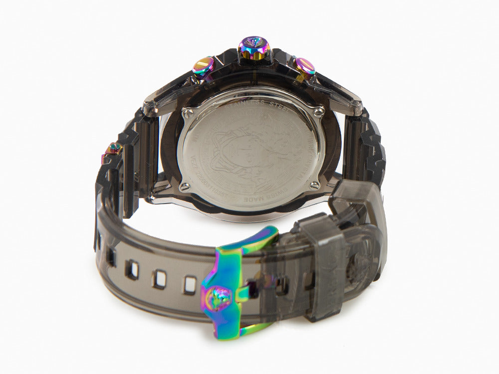 Versace Icon Active Quartz Watch, Polycarbonate, Black, 44 mm, VEZ701022