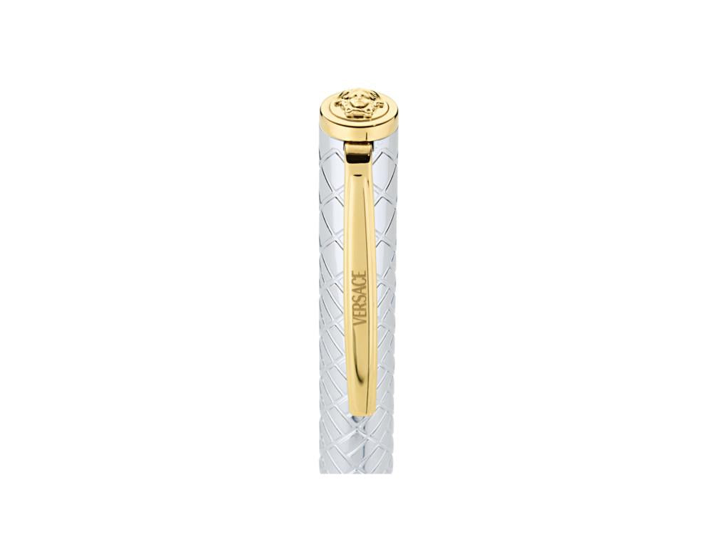 Versace Reve Ballpoint pen, Steel, Silver, Gold plated, VRSC00124