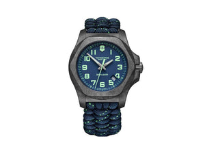 Victorinox I.N.O.X. Carbon Quartz Watch, Blue, 43 mm, Paracord, V241860
