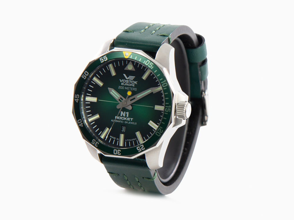 Vostok Europe Rocket N-1 Automatic Watch, Green, 46 mm, NH35-225A710