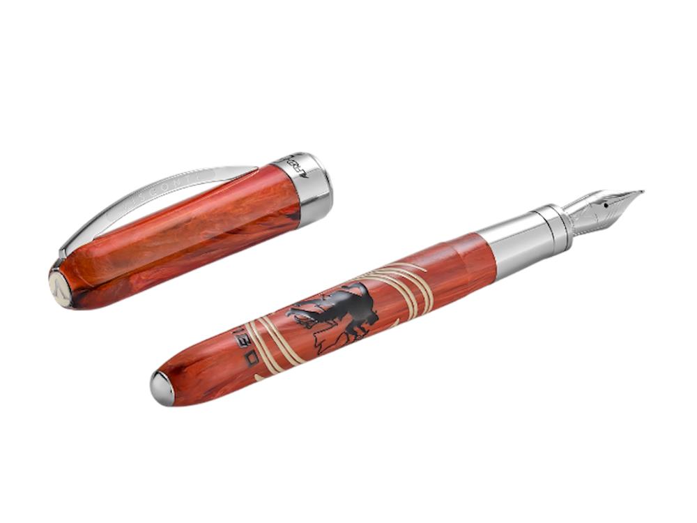 Hitchcock Vertigo Hitchcock Fountain Pen, Palladium, KP64-02-FP