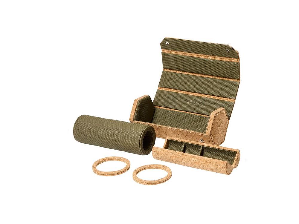 WOLF Cortica Watch roll, 3 Watches, Cork, 668361