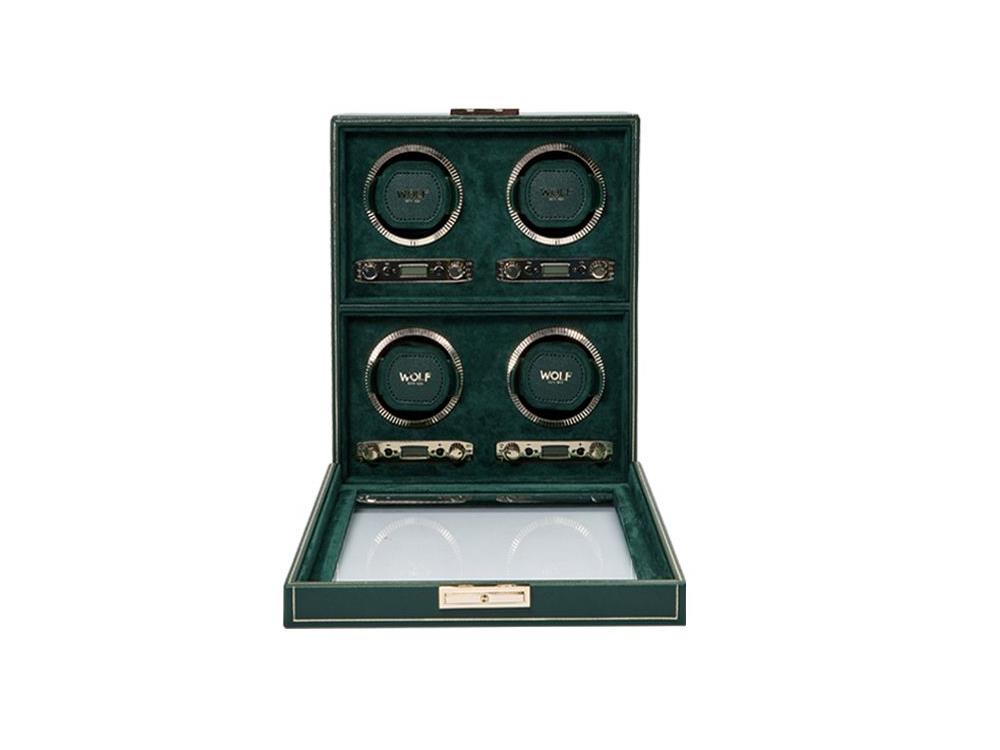 WOLF British Racing Watch winder, 3 Watches, Green, 792341
