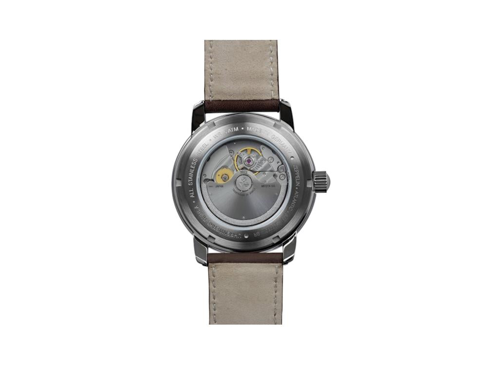 Zeppelin Atlantic GMT Automatic Watch, Blue, 42 mm, Day, Leather strap, 8468-3