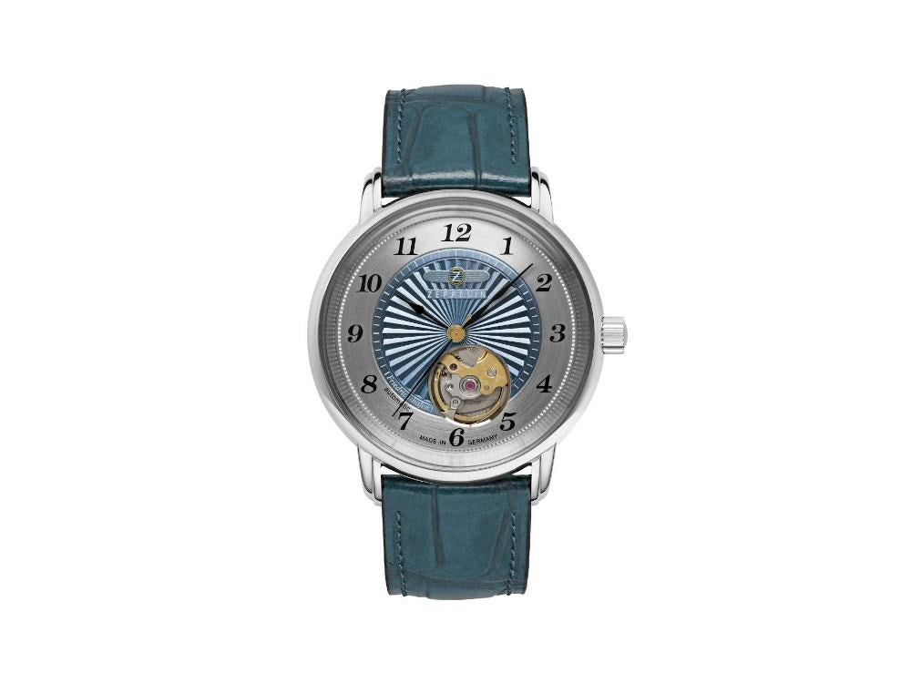 Zeppelin Friedrichshafen Ladies Automatic Watch, Blue, 36 mm, 8567-3