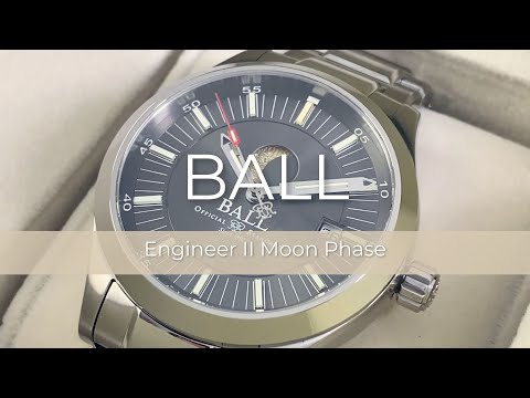 Ball Engineer II Moon Phase Automatic Watch, Ball RR1801, 41 mm, NM2282C-SJ-GY