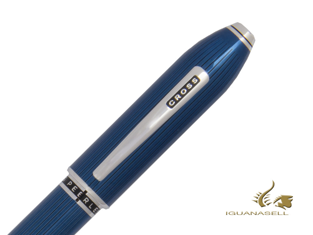 Cross Peerless 125 Rollerball pen, Lacquer, Blue, Platinum trim, AT0705-14